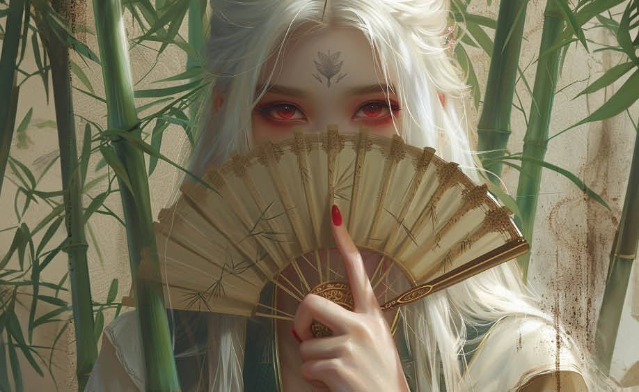 Cardholder. Manhua. Princess with a Fan