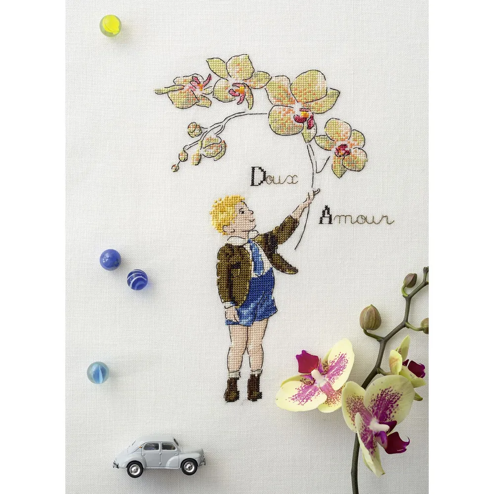 French Cross Stitch. Floral Fantasies by Hélène Le Berre.