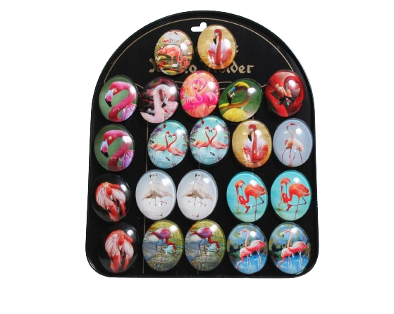 Flamingo Magnet (round)