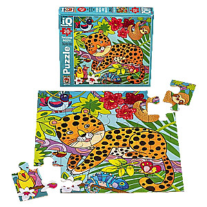 IQ Puzzle MAXI 20 pcs. Leopard in Bright Jungles
