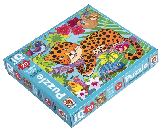 IQ Puzzle MAXI 20 pcs. Leopard in Bright Jungles