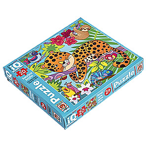IQ Puzzle MAXI 20 pcs. Leopard in Bright Jungles