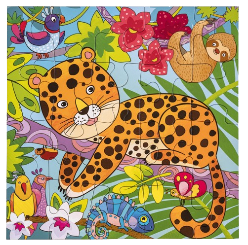 IQ Puzzle MAXI 20 pcs. Leopard in Bright Jungles