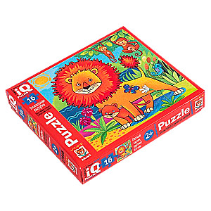 IQ Puzzle MAXI 16 pcs. Lion in Hot Africa