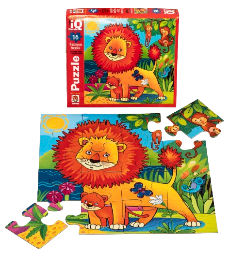 IQ Puzzle MAXI 16 pcs. Lion in Hot Africa
