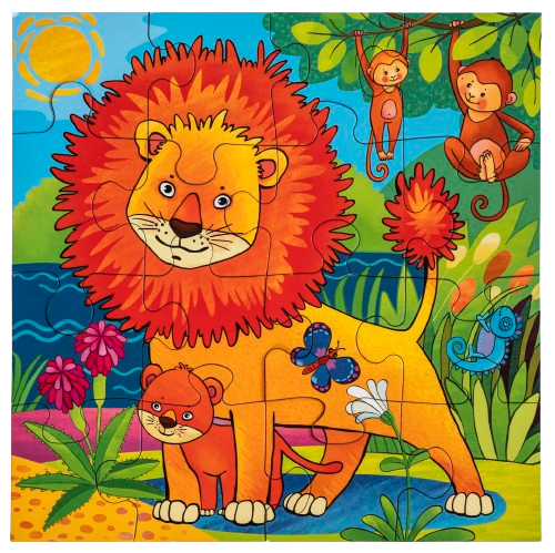IQ Puzzle MAXI 16 pcs. Lion in Hot Africa