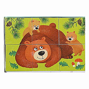 Smart Cubes in a Tray. 6 pieces. Forest inhabitants