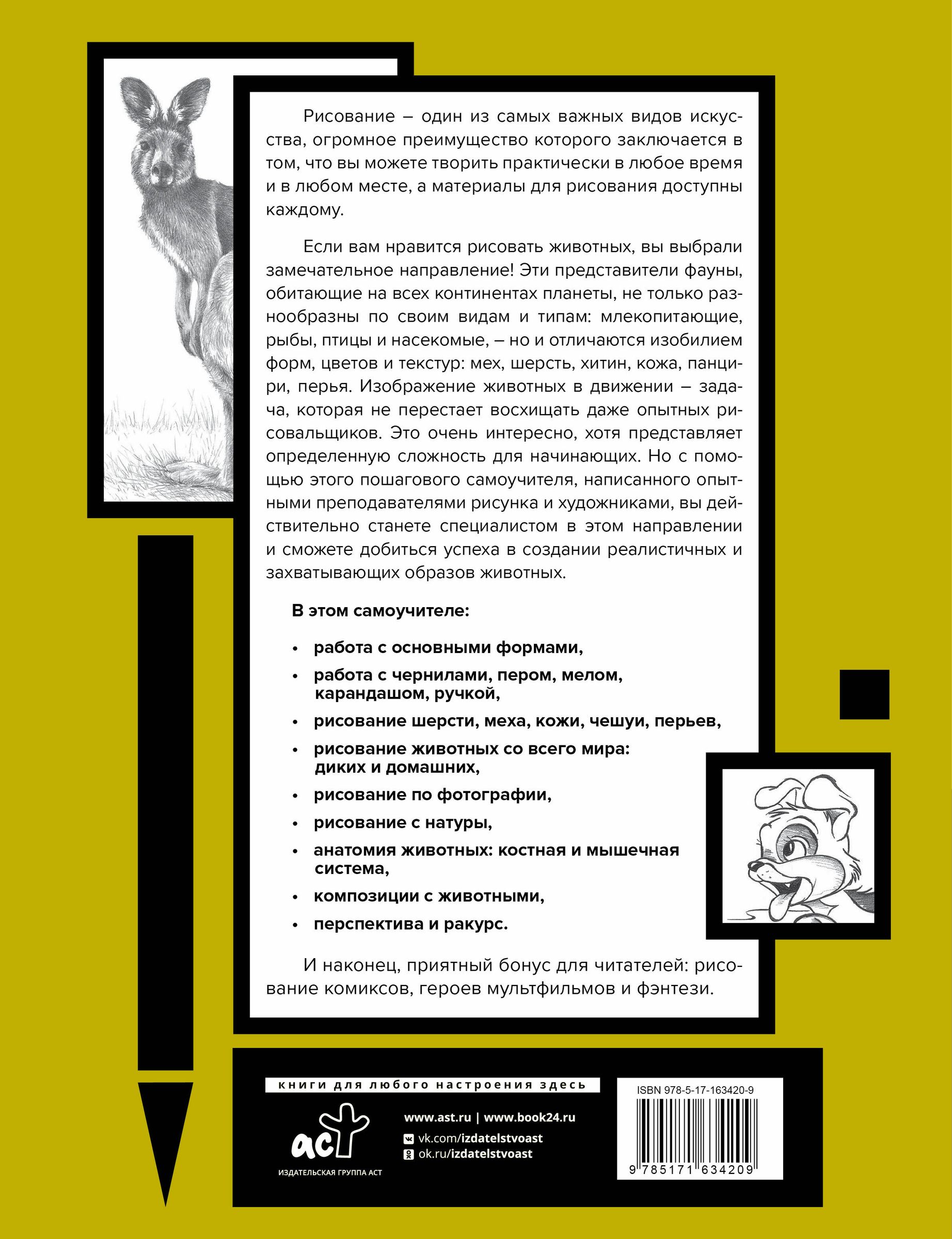 Fundamentals of Drawing Animals. More than 50 Projects. Complete Encyclopedia