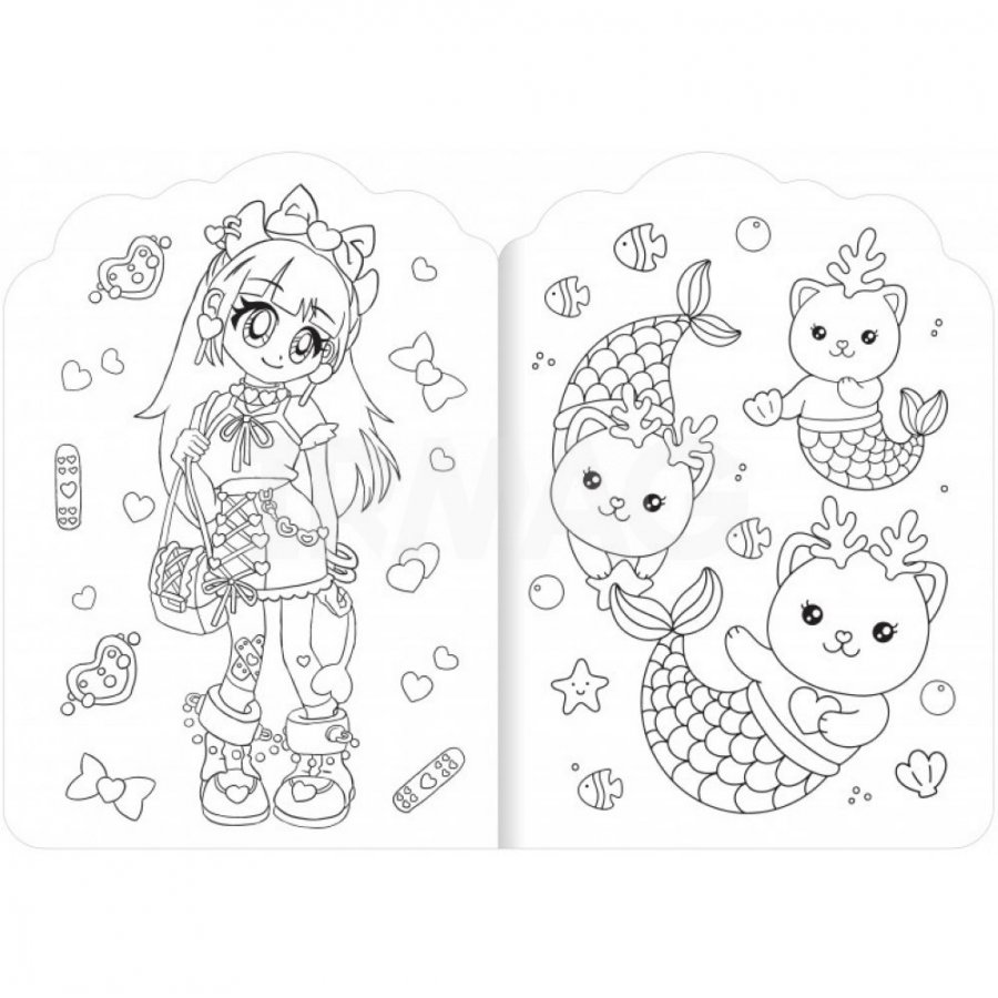 Super Coloring Book with Favorite Characters. Anime