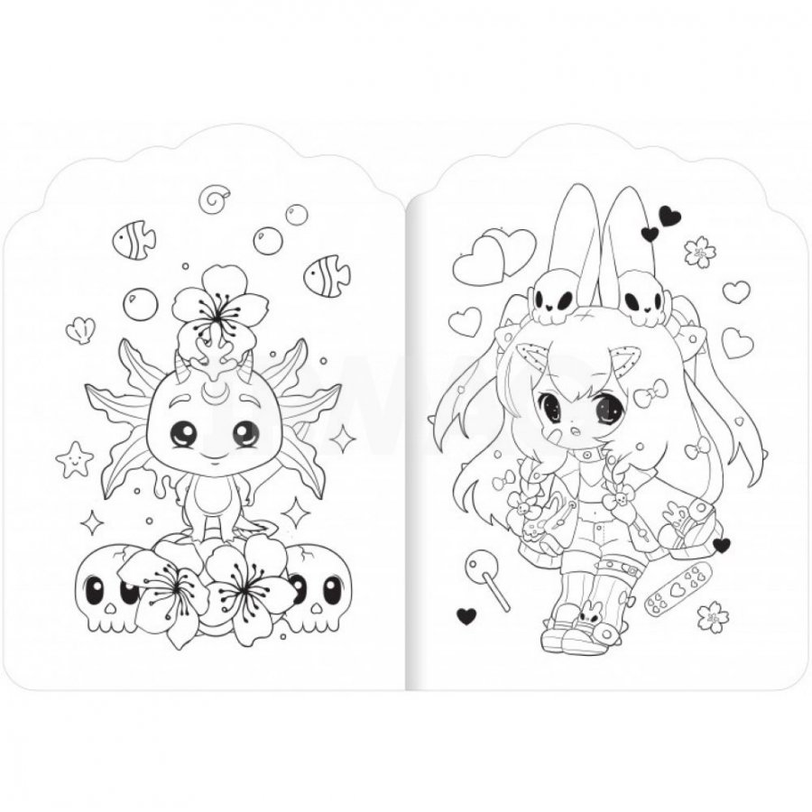 Super Coloring Book with Favorite Characters. Anime
