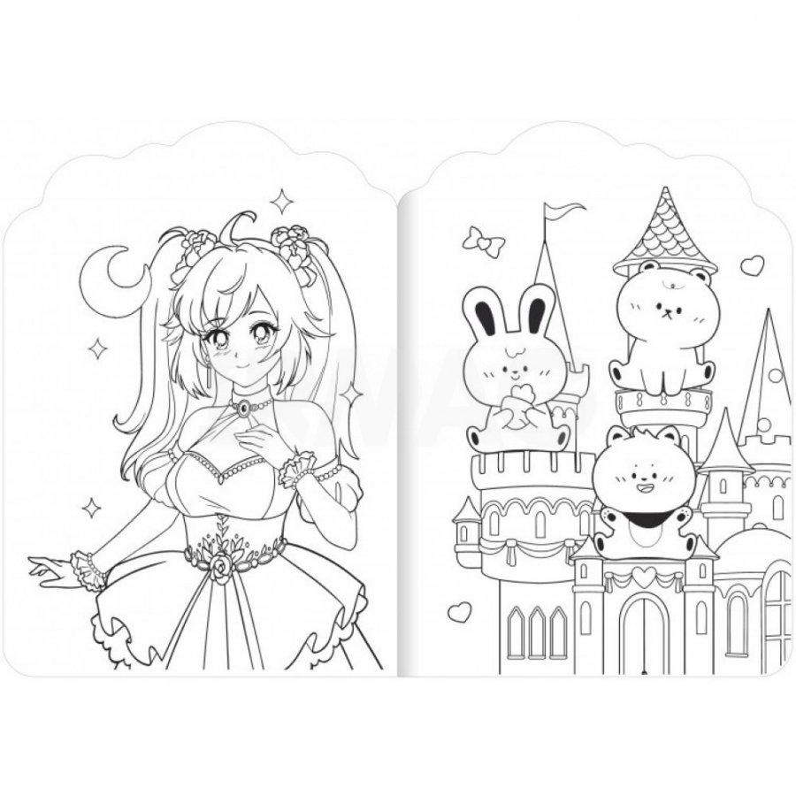 Super Coloring Book with Favorite Characters. Anime
