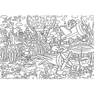 Mi-mi-mishki. Very Big Coloring Book. New Adventures