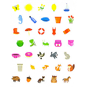 Stickers for Smarties. Learning Colors