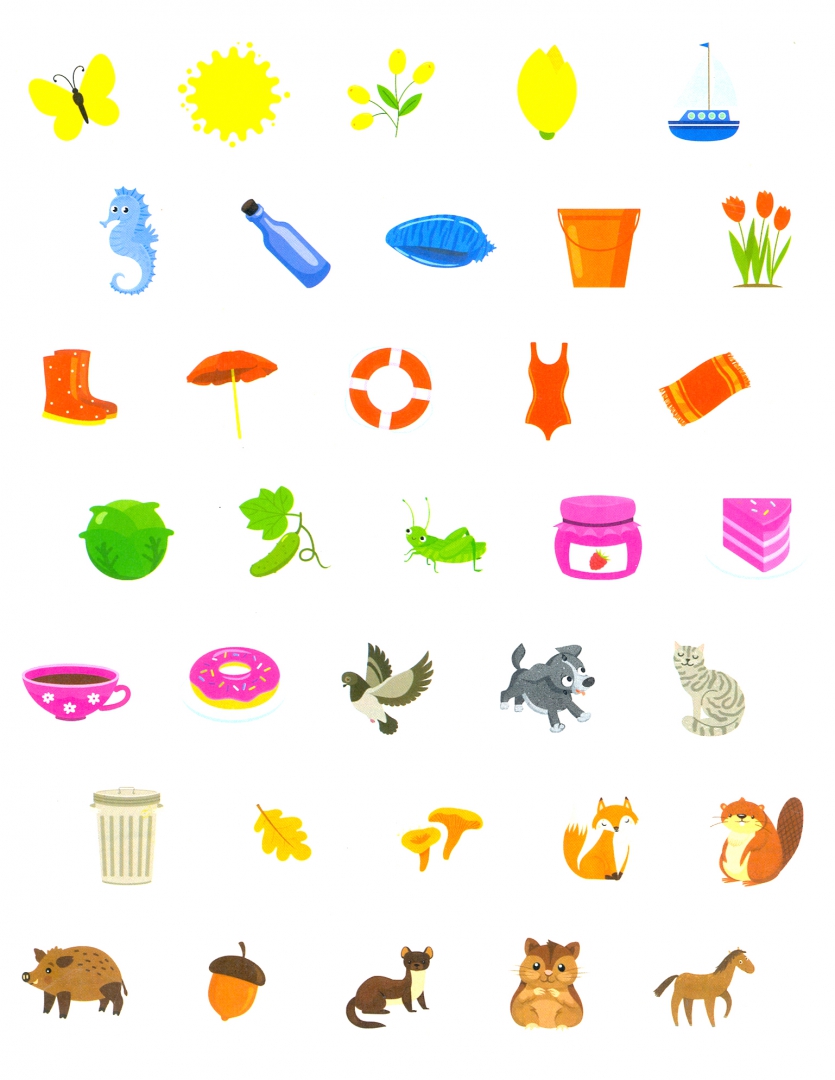 Stickers for Smarties. Learning Colors