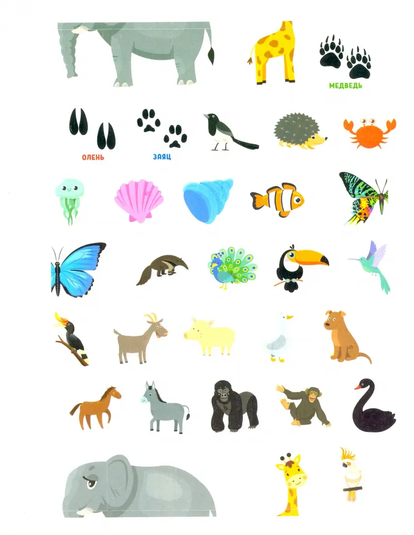 Stickers for Smarty Pants. Animals