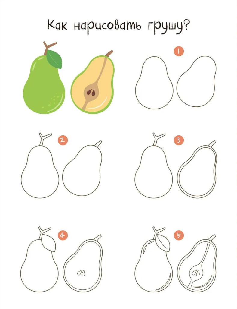 Drawing Step by Step. Fruits and Vegetables