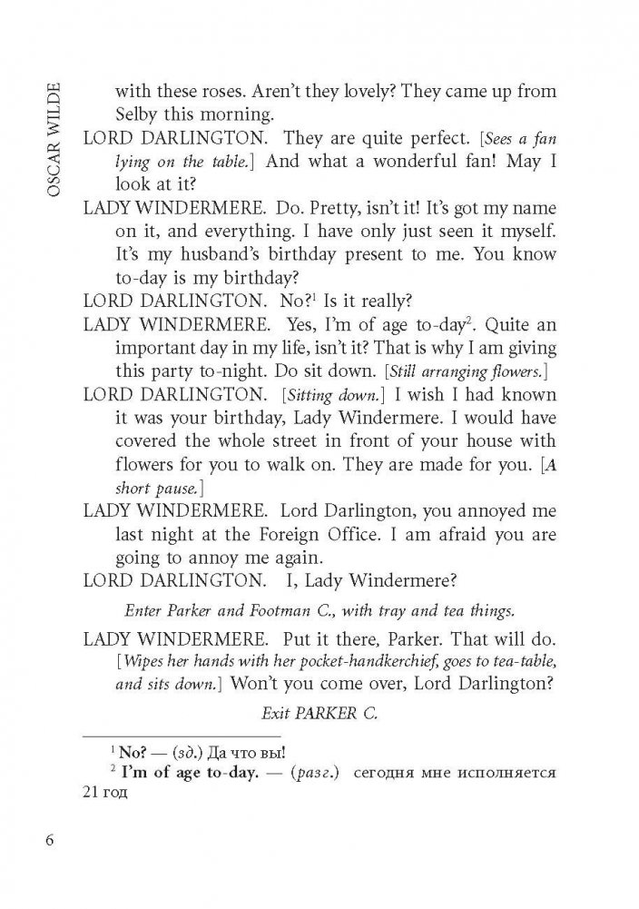 The Importance of Being Earnest. A Book for Reading in English