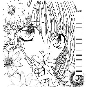 Manga Creative Coloring Book (Peach with Girl)