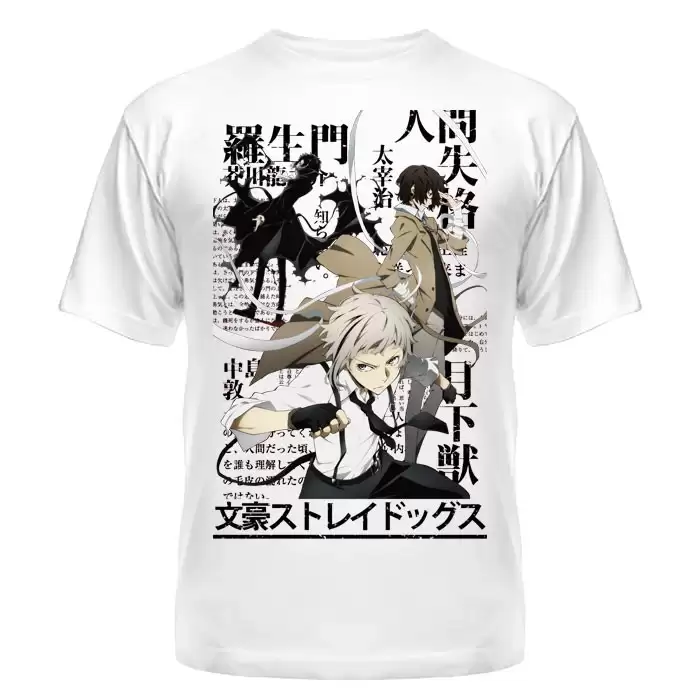 Bungou Stray Dogs Ryuunosuke, Atsushi, Osamu Unisex T-Shirt White L