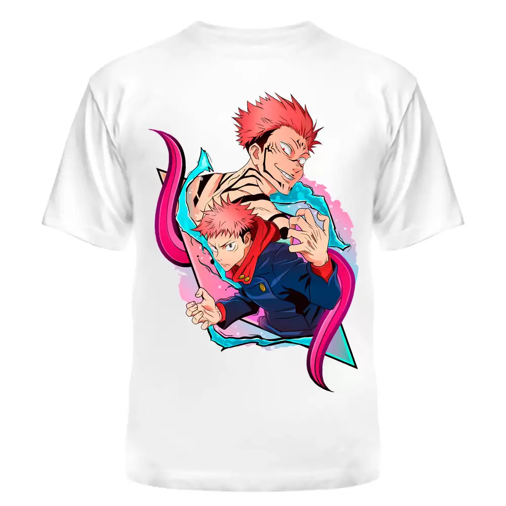Jujutsu Kaisen T-shirt - Yuuji and Sukuna Unisex White L