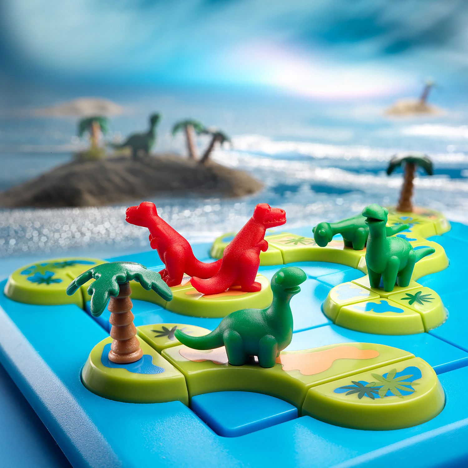 Logical Game Dinosaurs. Mysterious Islands