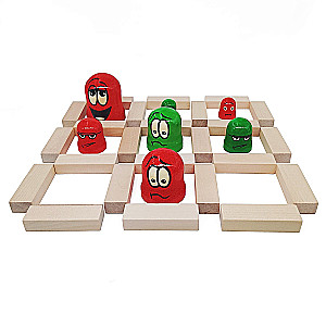 Gra planszowa - (3w1) Mini-wieża, Domino, Kółko-krzyżyk