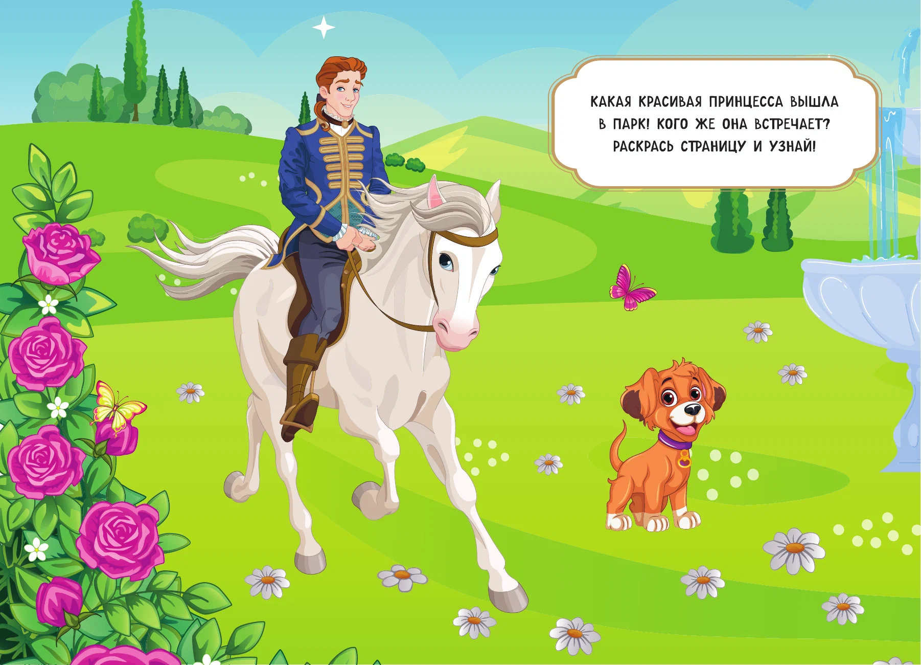 Princesses. Reusable Water Coloring Book