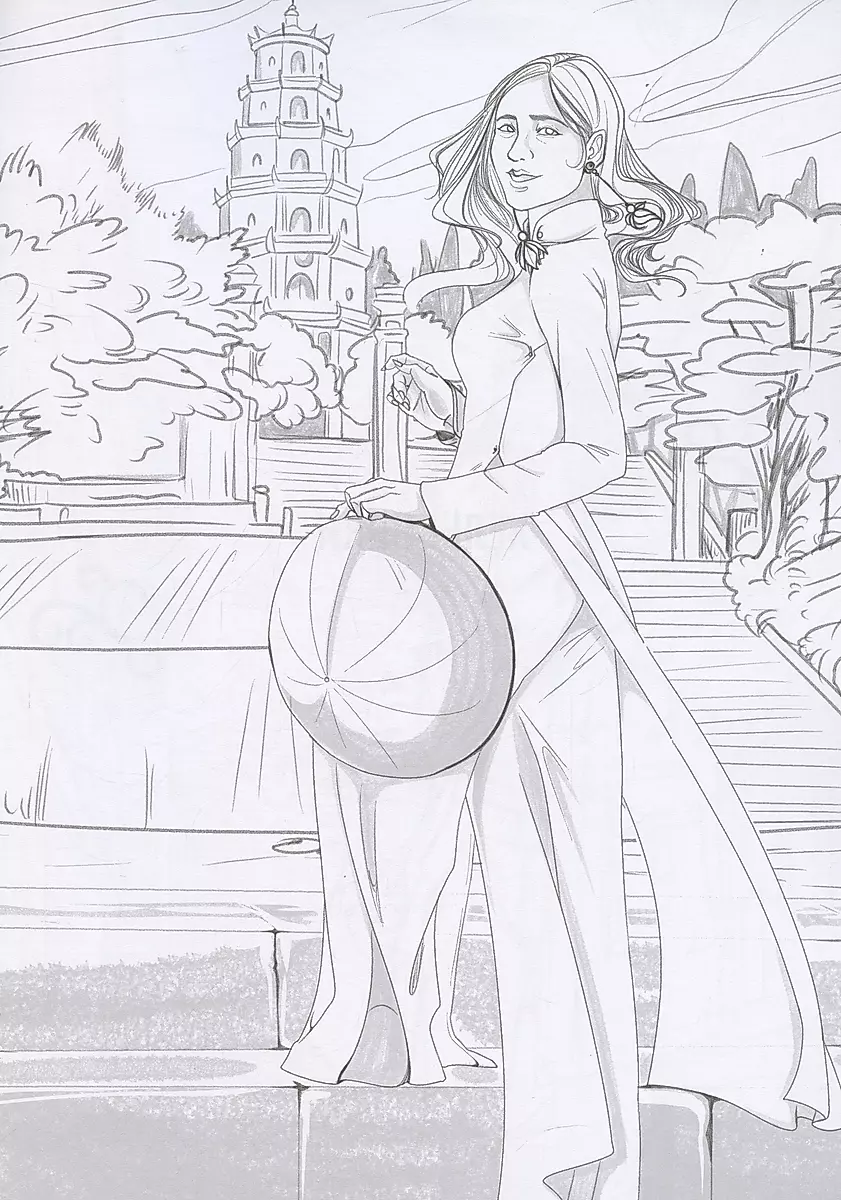 Capitals of the World. Coloring Book. Color 42 Characters Inspired by Cities Around the World
