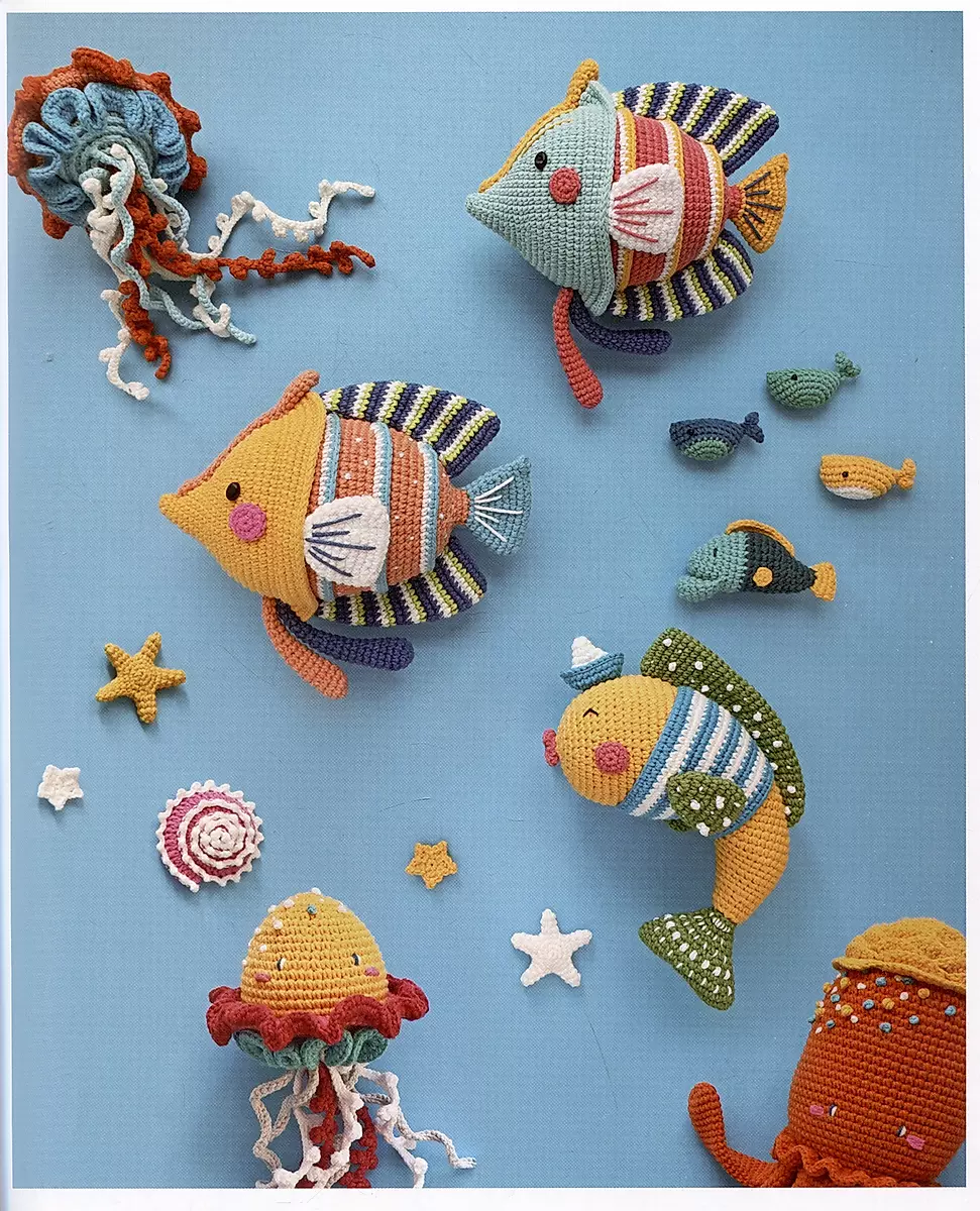 Amigurumi. The Little Mermaid and Inhabitants of the Underwater World: Knitting Sea Characters