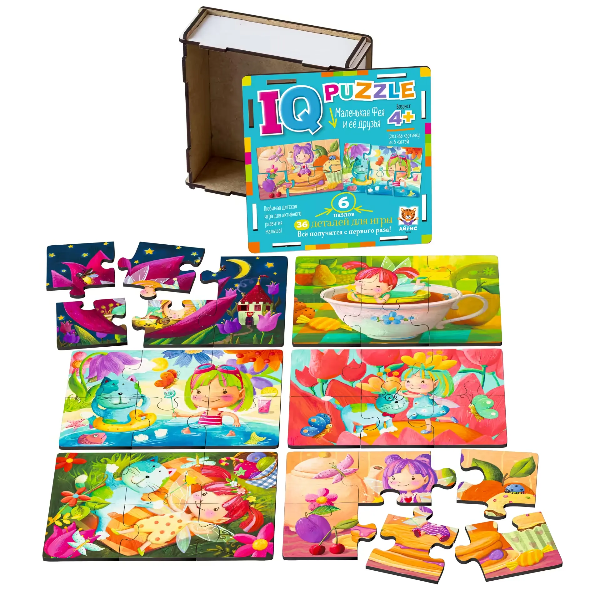 IQ Puzzle Wooden Little Fairy and Her Friends