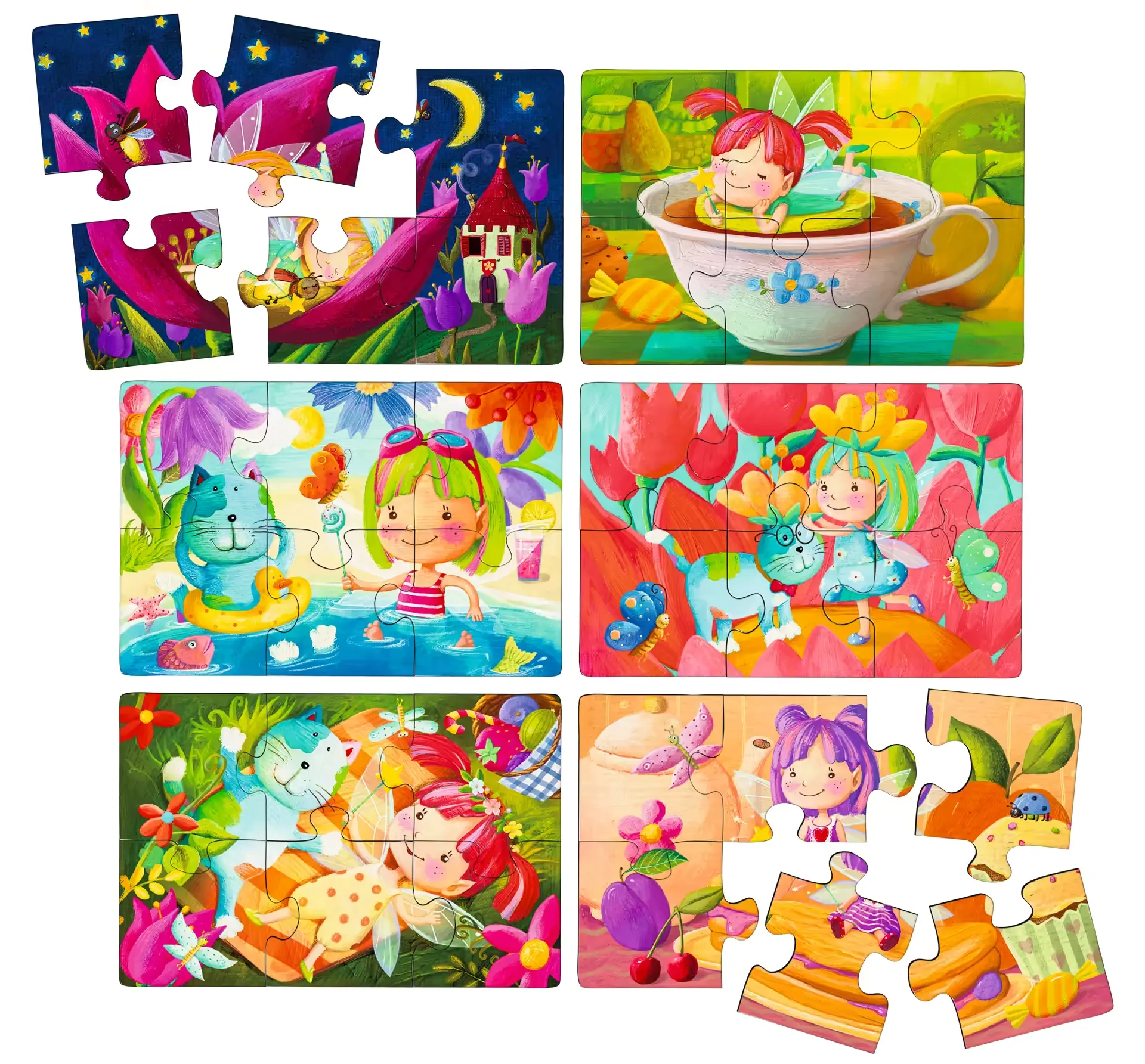 IQ Puzzle Wooden Little Fairy and Her Friends