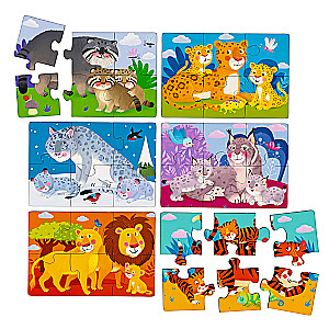 IQ Wooden Puzzle Wild Cats
