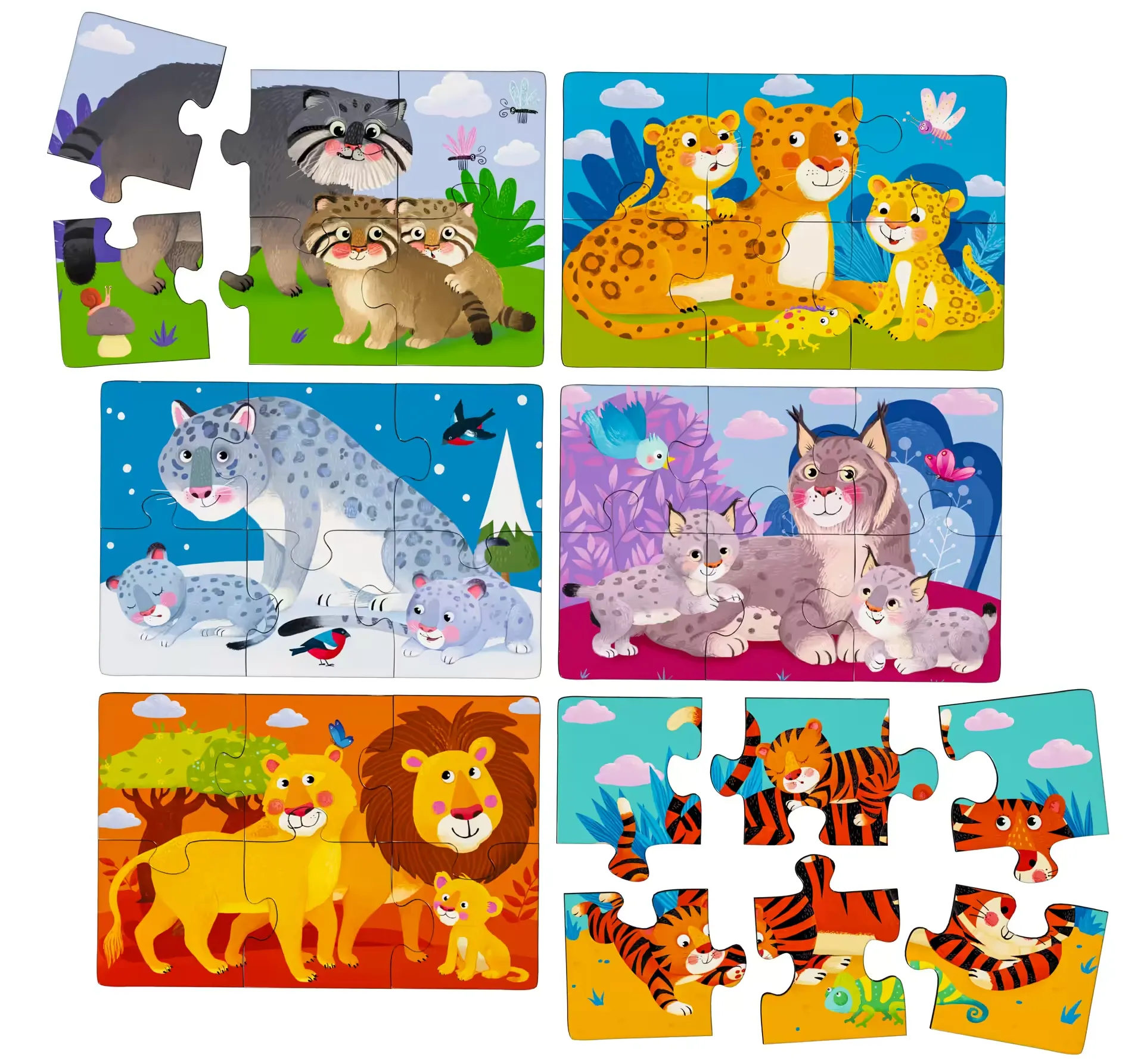 IQ Wooden Puzzle Wild Cats