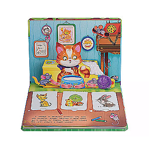 Pop-up book with windows What’s for lunch today?