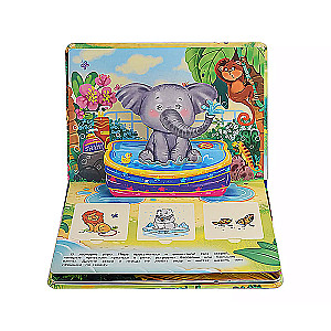 Pop-up Book with Windows At the Zoo