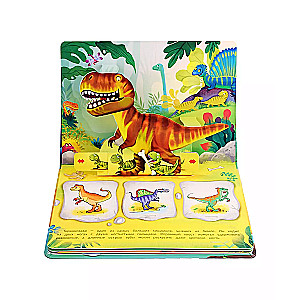 Pop-up book with windows Funny Dinosaurs