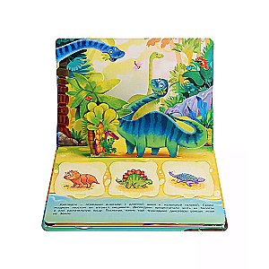 Pop-up book with windows Funny Dinosaurs