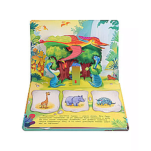 Pop-up book with windows Funny Dinosaurs