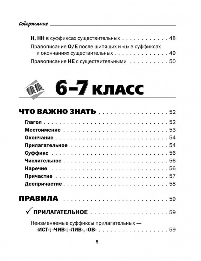 All the rules of the Russian language in diagrams and tables. Grades 5 - 9