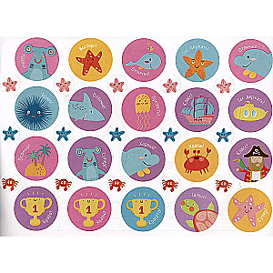 IQ sticker games. In the blue sea 4-7 years