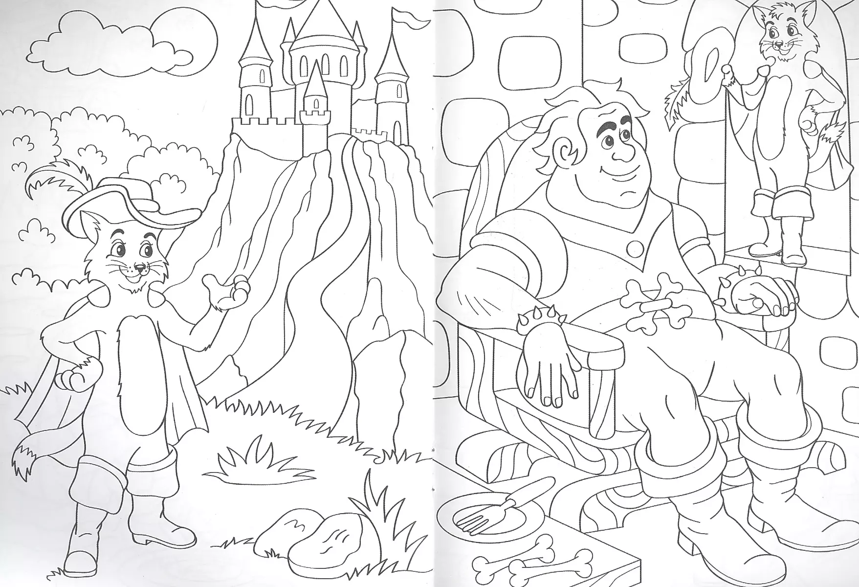 Coloring Book A5. The Cat in Boots