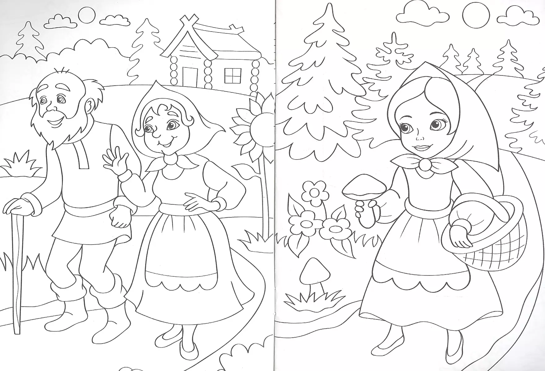 Coloring Book A5. Masha and the Bear