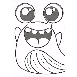 Cute little monsters. Coloring book