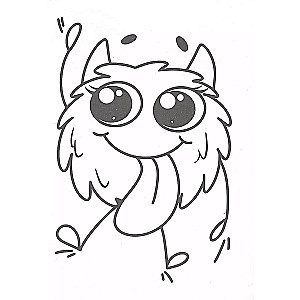 Cute little monsters. Coloring book