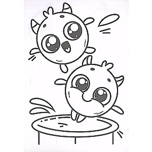 Cute little monsters. Coloring book