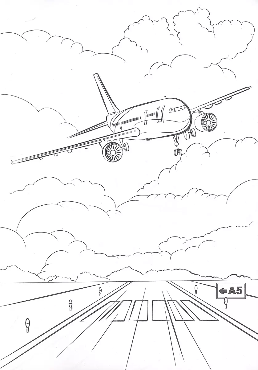 Airplanes. Coloring Book