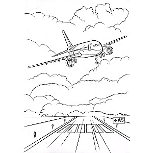 Airplanes. Coloring Book