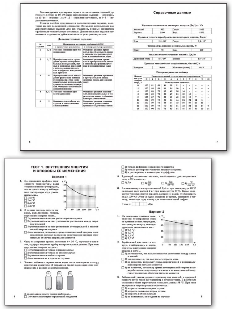 Collection of Test Tasks in Physics. Grade 8