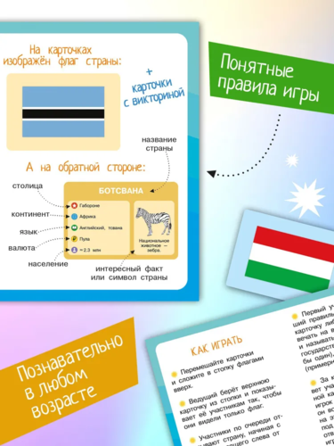 Educational Flashcards for Children Flags and Countries