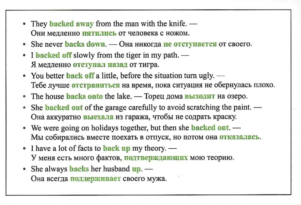 Speak English! Verb + Preposition. Phrase Construction Schemes. Cards